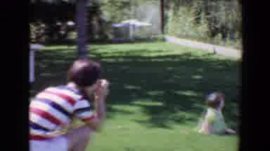 Evansville Indiana USA (1967): Baby Photoshoot Man Taking Photos Of His Baby