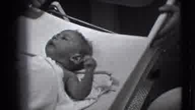 Trenton New Jersey-1941: Newborn Baby in Hospital Bassinet