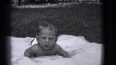 Trenton New Jersey (1941): Baby Lay In A White Blanket In The Grass In Daylight
