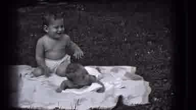 Trenton New Jersey (1941): Two Small Infants Play Together On A Blanket Outdoors