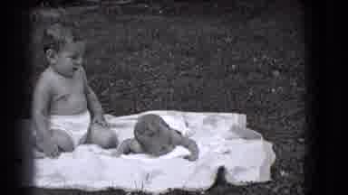 Trenton New Jersey (1941): Black And White Video Of Two Children Sitting On A