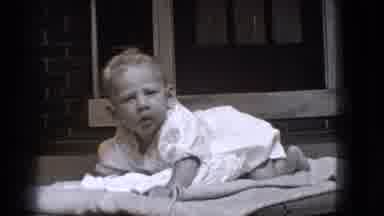 Trenton New Jersey (1941): Baby Laying On Blanket On Ledge Near Window Sick