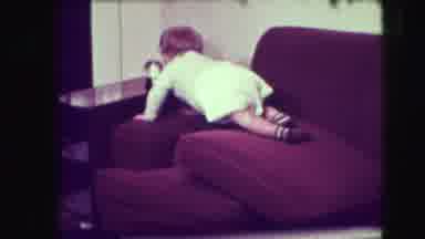 Union City New Jersey (1942): Toddler Crawls Rapidly Toward Shiny Object Then