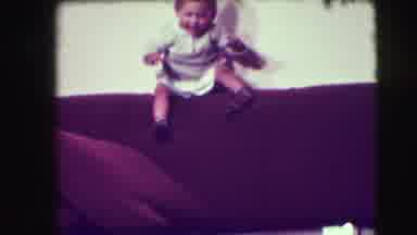 Union City New Jersey (1942): Infant Child Falling From The Top Of A Sofa And