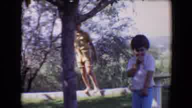 Davis California (1967): A Child Walking A Log And Children Playing In The Green