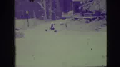 Elmwood Park Illinois-1945: Snowed-In Town With Car Covered In Snow And Roads