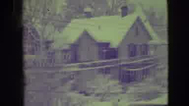 Elmwood Park Illinois-1945: Old Video Of A Large Farm House Covered In Snow