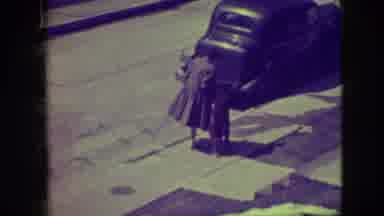 Elmwood Park Illinois (1945): Archived Video Of Woman Helping A Child To Roller