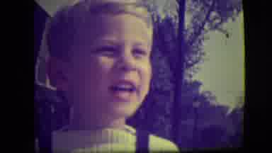 Park Ridge Illinois (1946): Young White Blonde Boy Speaking To Someone Out Of