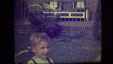 Park Ridge Illinois (1946): Young Blond Boy Smiling Then Crying On The Ground In