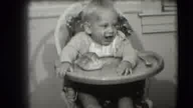 Levittown New York (1942): Baby Sitting In A High Chair