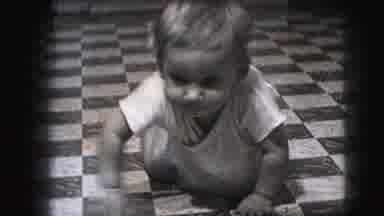 Cliffside Park New Jersey (1942): Baby Moving On The Floor