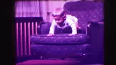 Cliffside Park New Jersey (1942): Baby Getting Down From A Chair
