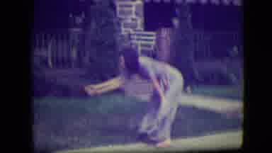 River Forest Illinois (1946): Mom And Son Playing With Dog
