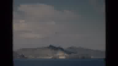 Aden Yemen (1946): Scenic View Of Lake And Mountain Behind And White Clouds Above