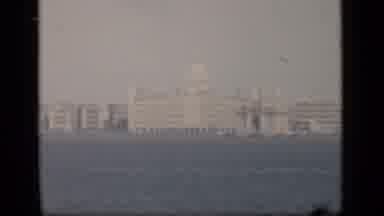 Bombay India (1946): White Building In The Distance Looks Misty From Across The