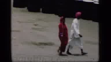 Bombay India (1946): Middle Eastern People Walking Around On The Street In