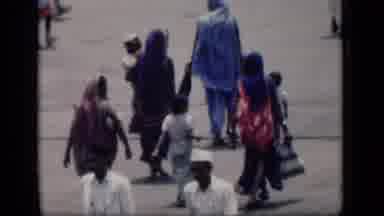 Bombay India-1946: Men Women Children In Traditional Indian Clothing Walking And
