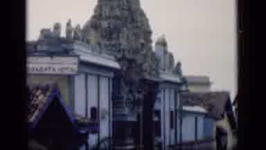 Bombay India (1946): Unusual Rock Growth In Populated Area Between Buildings