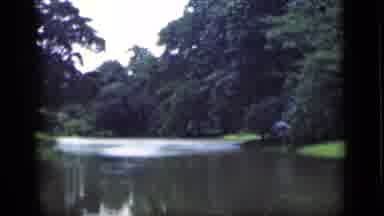 Bombay India (1946): Man Walking Around A Serene Pond In The Woods In The Summer