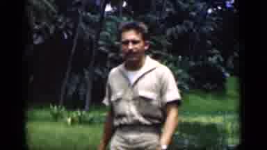 Bombay India (1946): Man Walking In Park