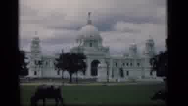 Bombay India (1946): Cool Looking White Building Has A Large Lovely Garden Full Of