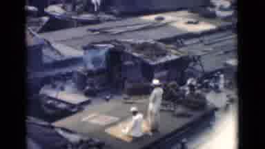 Calcutta India (1946): Muslims On Prayer Rug Laid Out On Deck Of Boat Prostrate