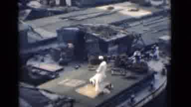 Calcutta India (1946): Muslim On Prayer Rug Saying Daily Prayers On Deck Of A Ship
