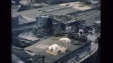 Calcutta India (1946): Two Muslims One Standing And One Kneeling On A Boat Stop