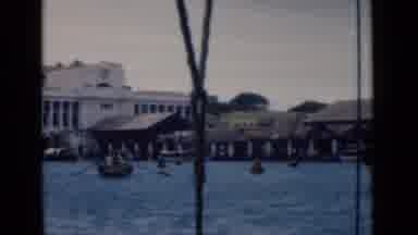 Colombo Ceylon (1946): Moving View From A Boat Near Smaller Rowboats In The Water