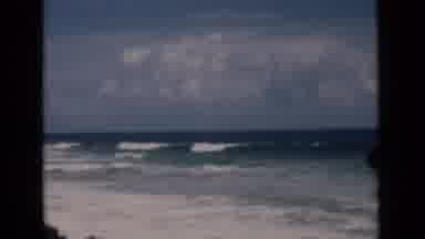 Colombo Ceylon (1946): Waves Roll In And Break On Shore On Sunny Day Some Clouds