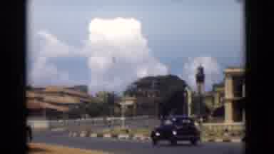 Colombo Ceylon (1946): Car Driving By On A Road And A Man Pulling A Cart