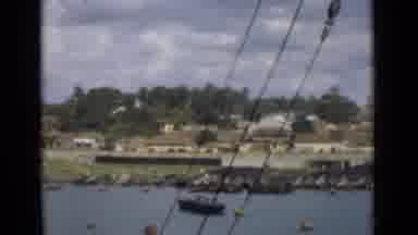 Colombo Ceylon (1946): Taking An Elephant Off A Boat That Had Come Into The Harbor