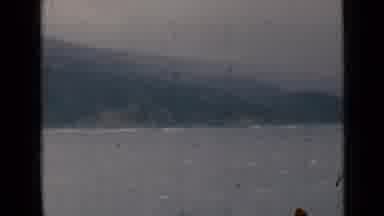 India-1946: View Of Mountains And Sea Waves On A Cloudy Day