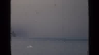 India-1946: Grainy Footage Of Slightly Rocky Body Of Water And Tree Obscured By