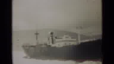 India (1946): Old Film Of Boat On Body Of Water Zooming Out With Shaky Camera