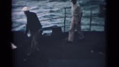 India (1946): A Group Often On The Deck Of The Ship Waiting For Another Ship That