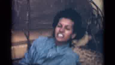 India (1946): Dark Skinned Woman In Windy Area Talks To Camera Cuts To Same Woman