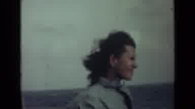 India (1946): Lady Looks In The Wind As She Has A Nice Look On Her Face