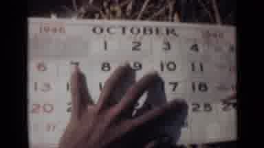 India (1946): October 1946 Calendar Person Circling Day 26 In Red Pencil