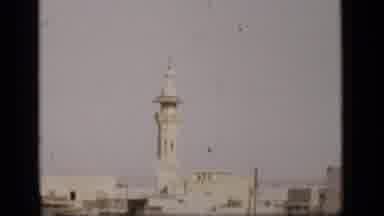 Suez Canal Egypt (1946): Sand On A Beach And Building Being Panned By Camera
