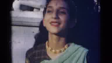 India (1947): Indian Woman With A Drop On Her Forehead Smiling For Nothing Made