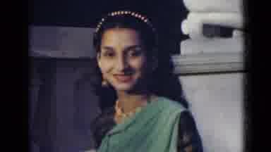 India (1947): Woman Models Jewelry