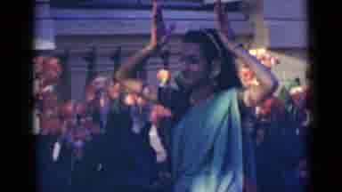India (1947): Woman Performing Enjoyable And Show Ethnic Dance Wearing Authentic