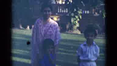INDIA-1947: Indian Family Talking and Walking in a Park