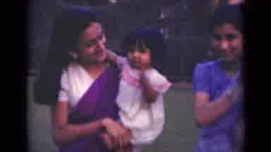 India (1947): Two Young Indian Women One Holding A Cat And The Other A Baby