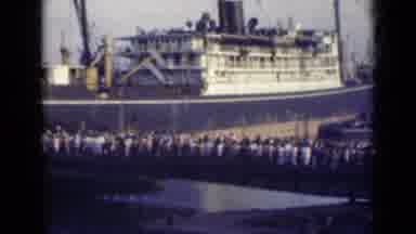 India (1947): Massive Crowd Of People Crossing Over A Bridge Both Heading To And