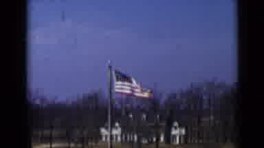 New York-1947: American Flag Blowing In The Wind Cuts Away To A Platoon Of Women In Navy Uniforms