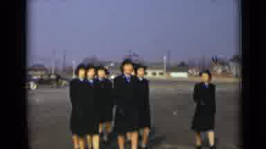 New York (1947): Women In Navy Blue Uniforms Marching In File Alongside Their
