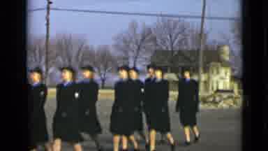 New York (1947): Ladies In Black Suits Are Walking